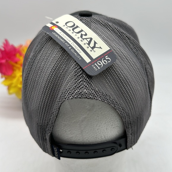 Montana NWT Ouray Black Yellow Trucker Hat Adjustable HT5412F - Picture 3 of 5